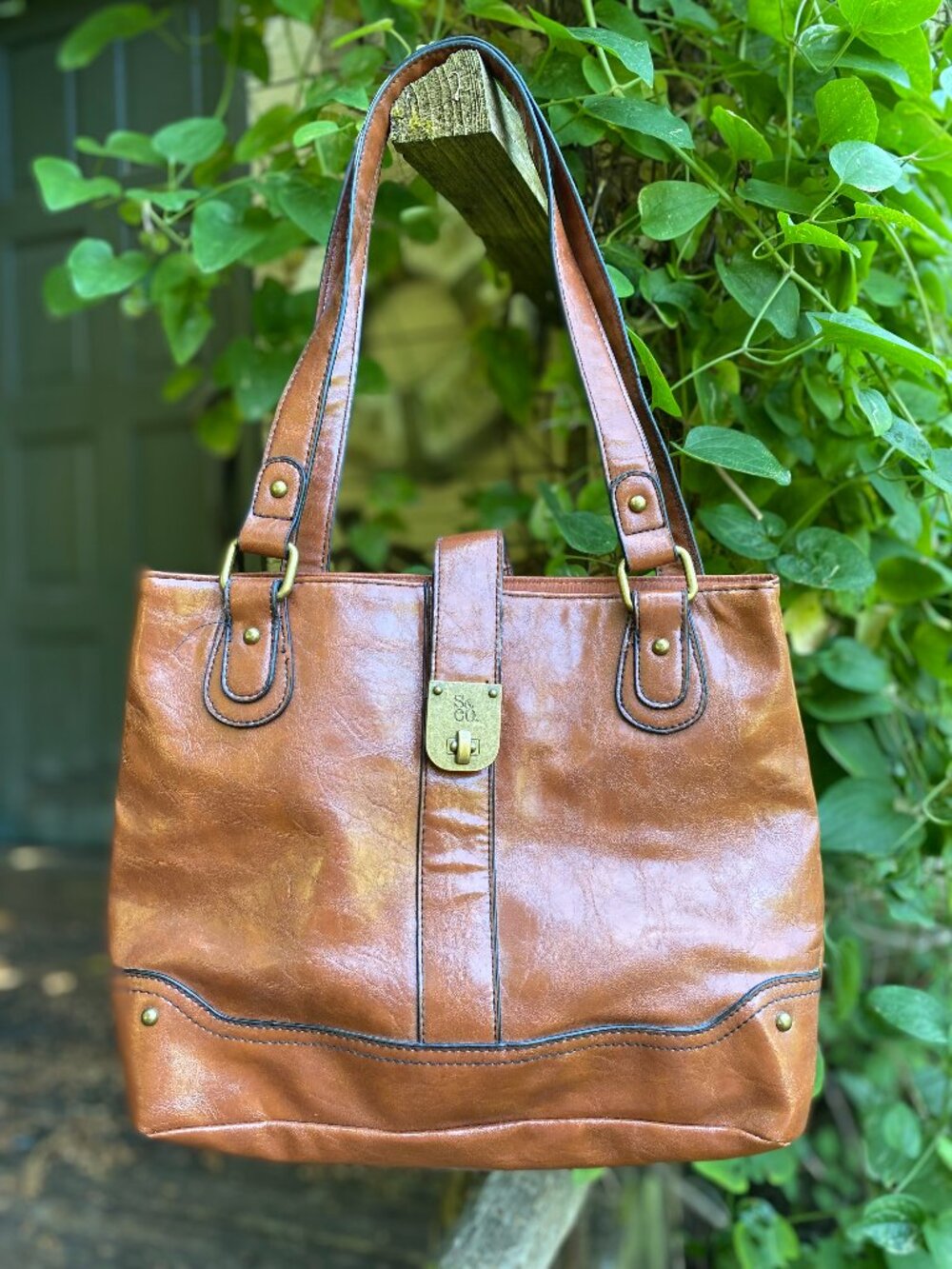 Style & Co. Brown Faux Leather Shoulder Bag